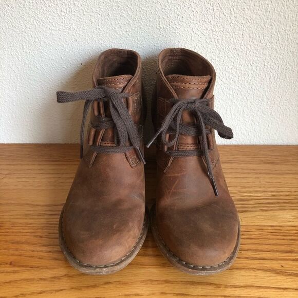 Clarks Artisan 2621 Heel Booties Brown Leather 7 - Picture 3 of 8